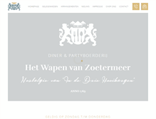 Tablet Screenshot of hetwapenvanzoetermeer.nl